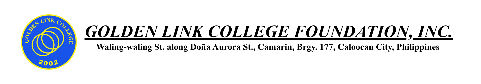 GOLDEN LINK COLLEGE FOUNDATION, INC. Letterhead